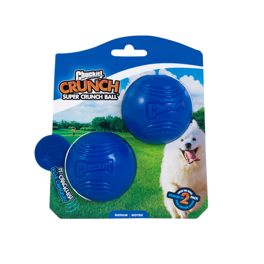 Chuckit! Crunch Pelota con Sonido para perros &ndash; Pack 2, , large Imagen numero 2